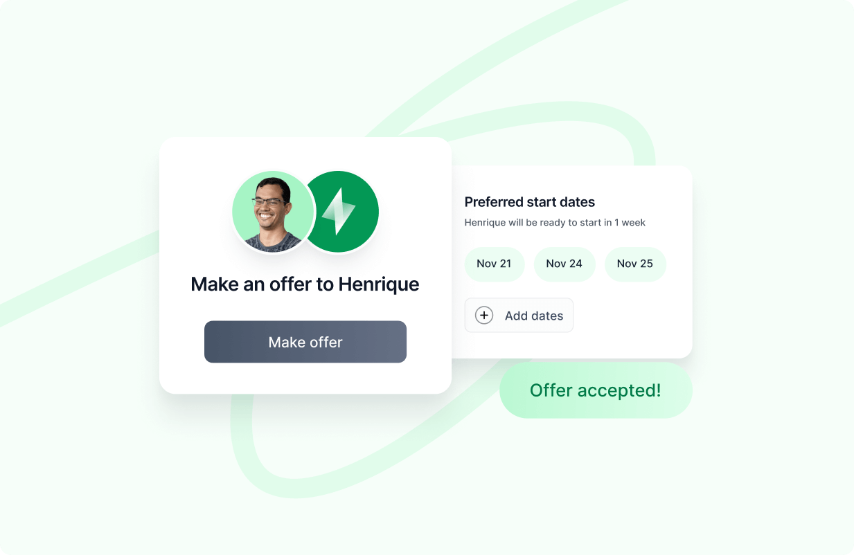Make an offer to candidate