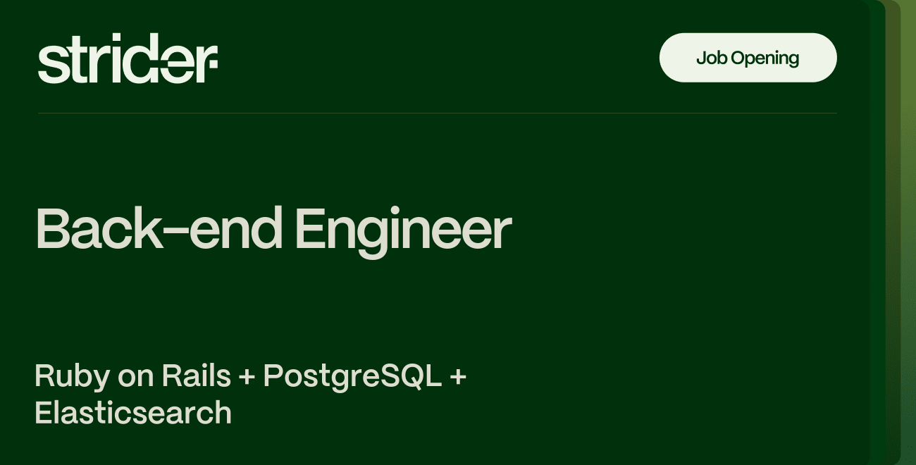 Back-end Engineer - Ruby on Rails, PostgreSQL - Productivity Software ...