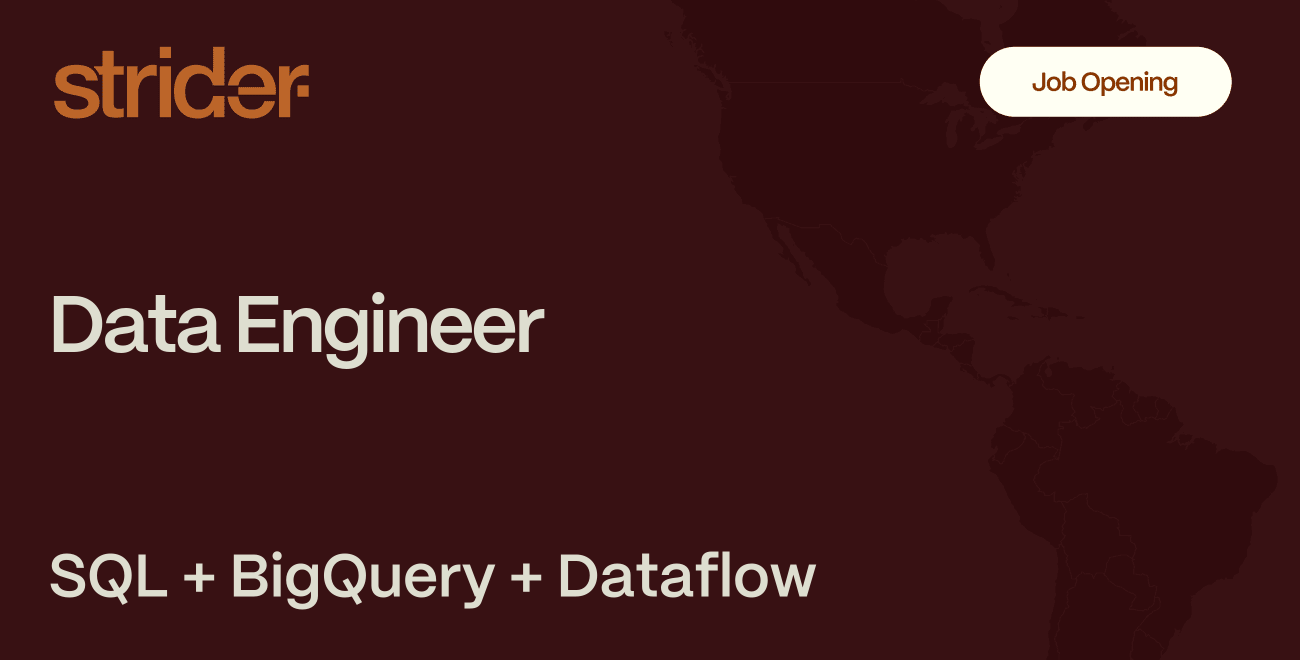 Data Engineer - SQL, BigQuery - Healthcare market | Strider Jobs