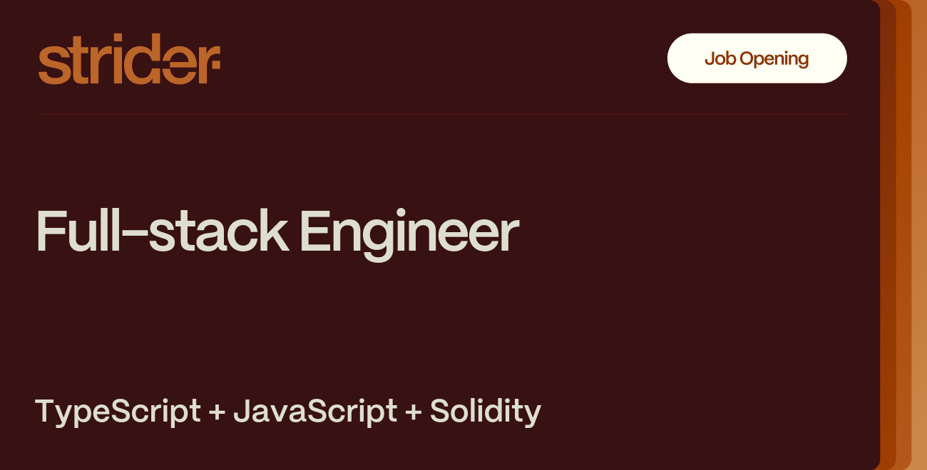 Full-stack Engineer - TypeScript, JavaScript - Blockchain ...