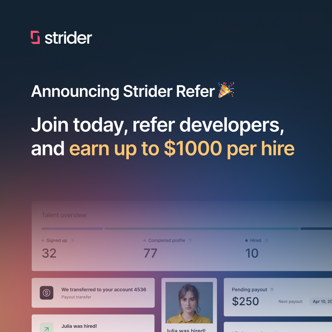 Announcing Strider Refer Banner